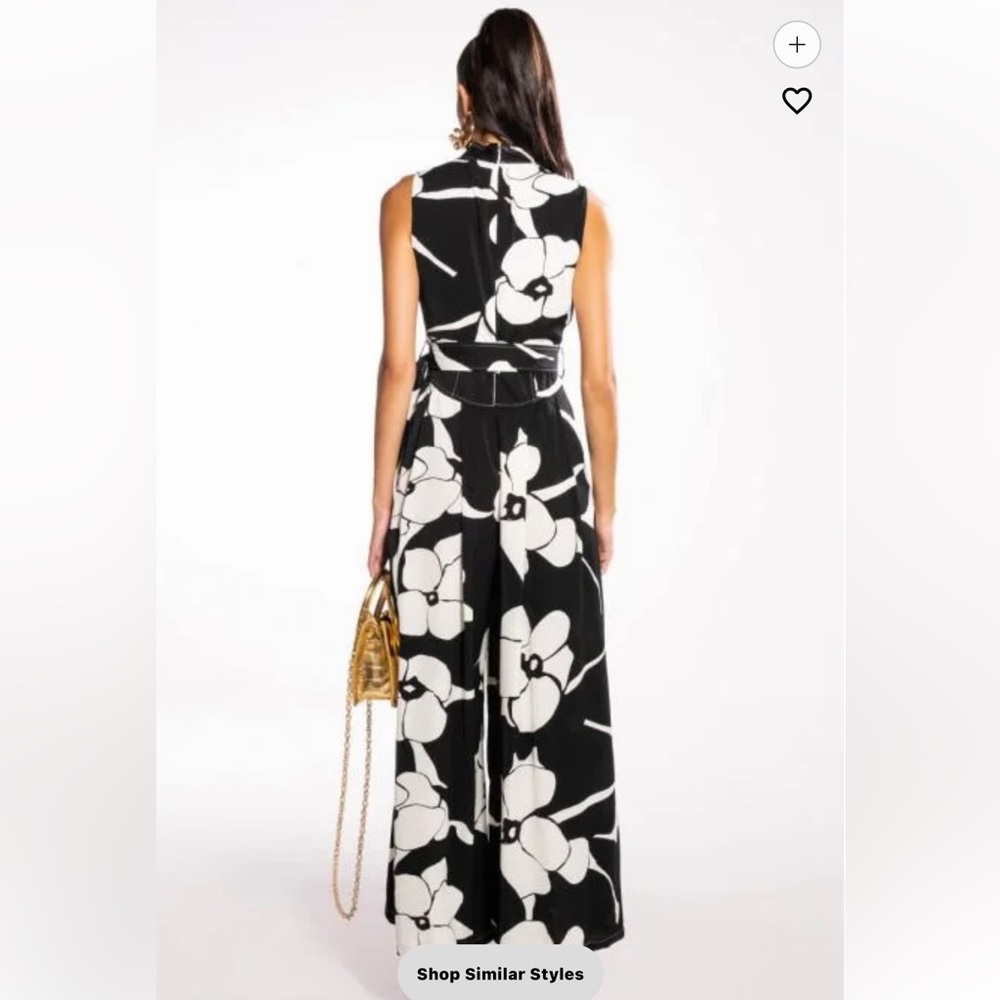 AKIRA Love Blooms Belted Wide Leg Jumpsuit